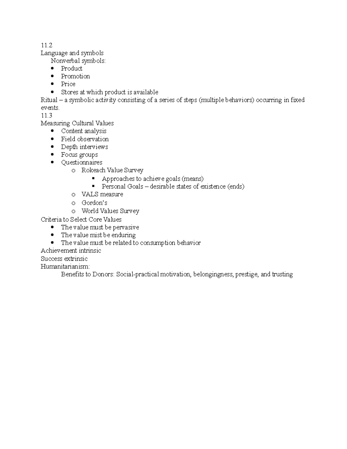 Chapeter 11:12 notes - 11/12 - 11. Language and symbols Nonverbal ...