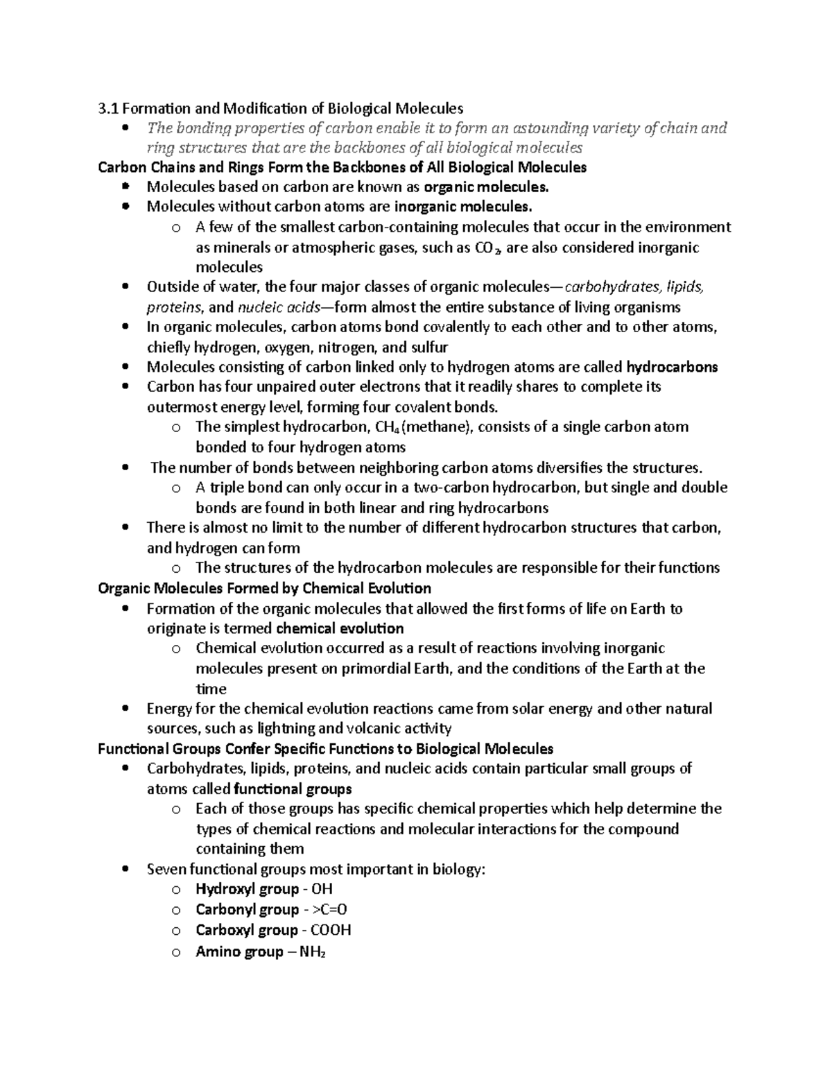 3-1-bio-1107-notes-3-and-modification-of-biological-molecules-the