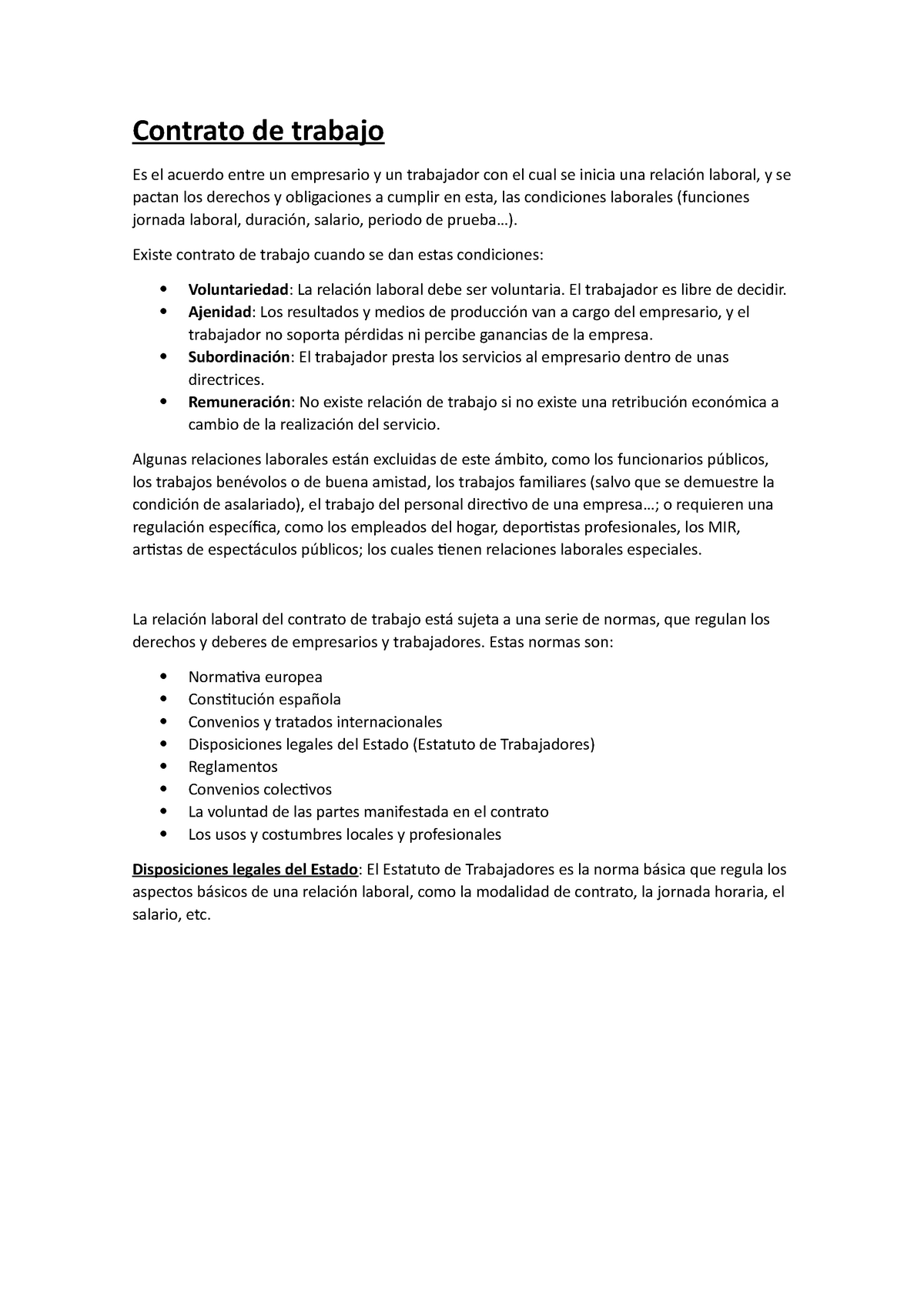 Tema 1 Rrhh Tema 1 Rrhh Contratacion Laboral Contrato De Trabajo Es El Acuerdo Entre 6454