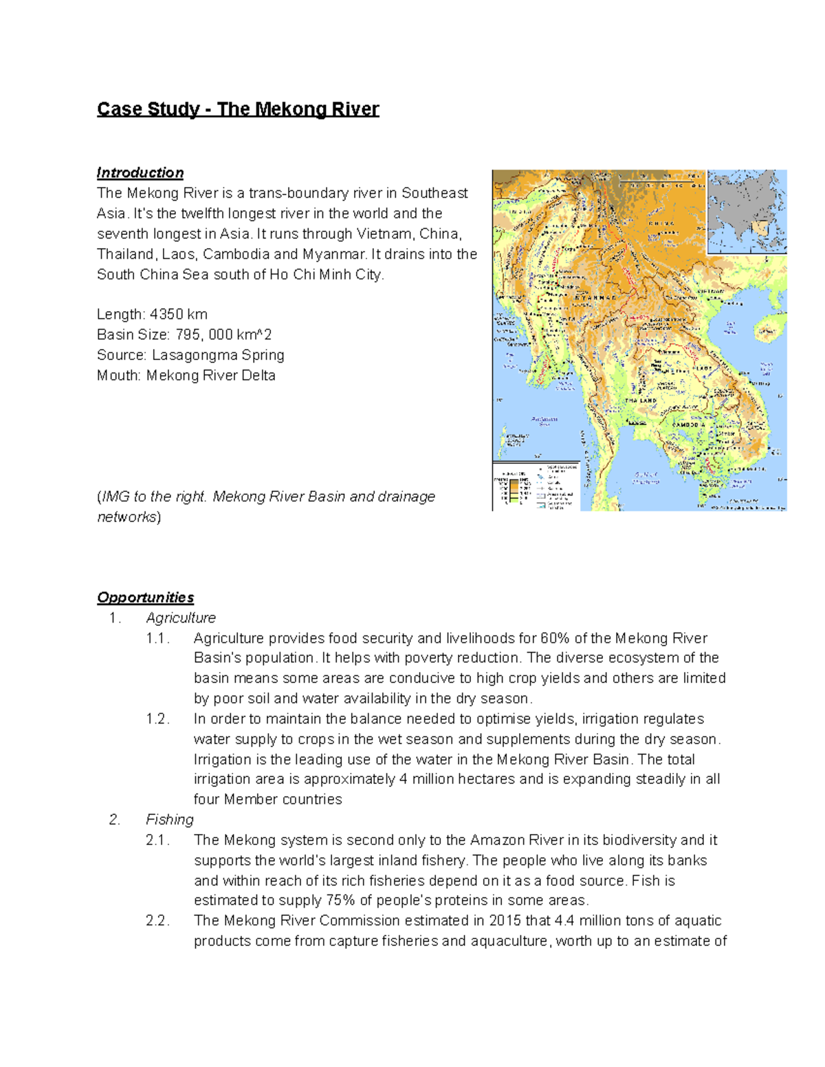 mekong river conflict case study a level geography