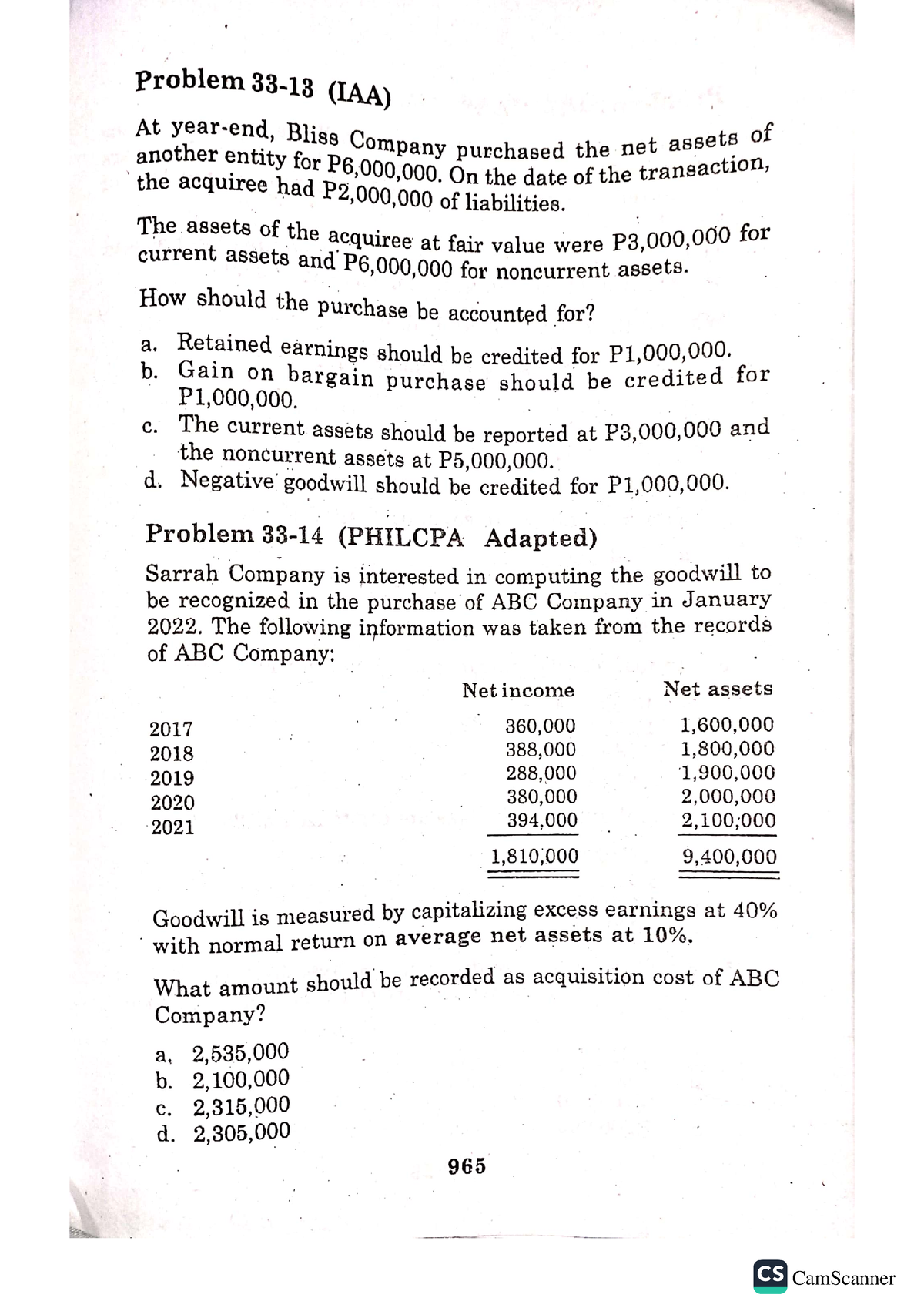 Problem 33 - Intermediate Accounting (Volume One) 2021 Edition Author ...