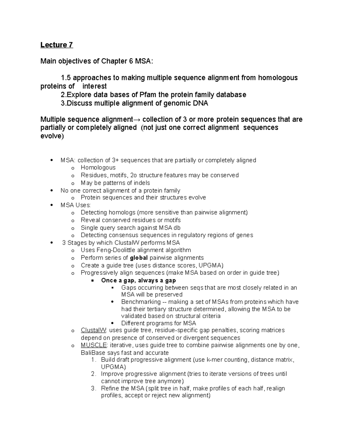 Lecture 7 - Taught by: Dr. Cui Feng - Lecture 7 Main objectives of ...