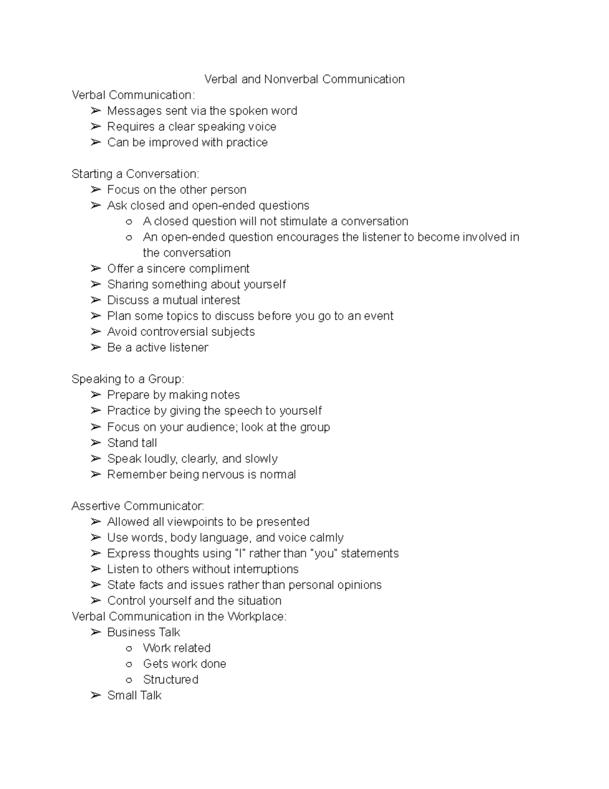 Week 3 Verbal And Nonverbal Communication Notes - Verbal And Nonverbal ...