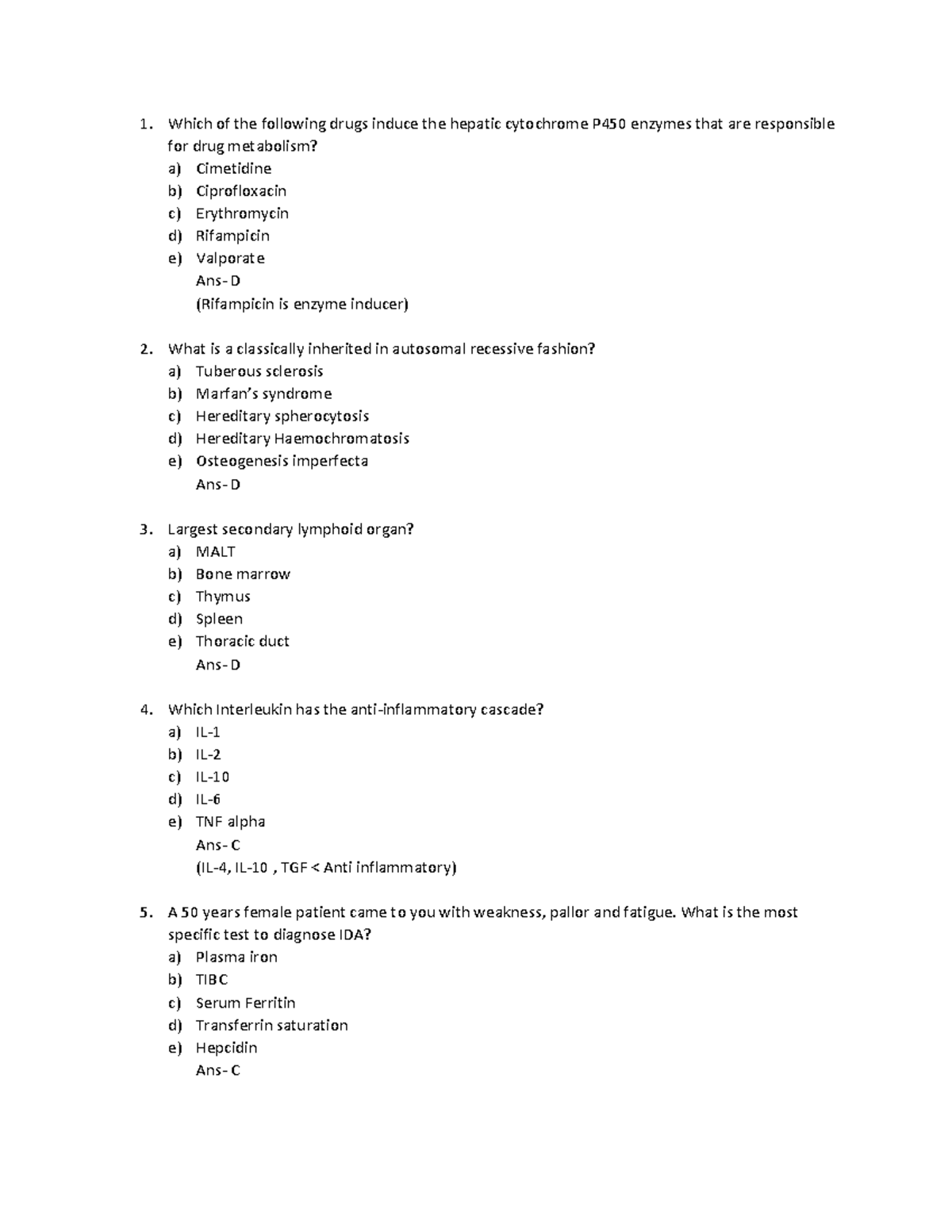 Final model test 2 - Practical type questions - Which of the following ...