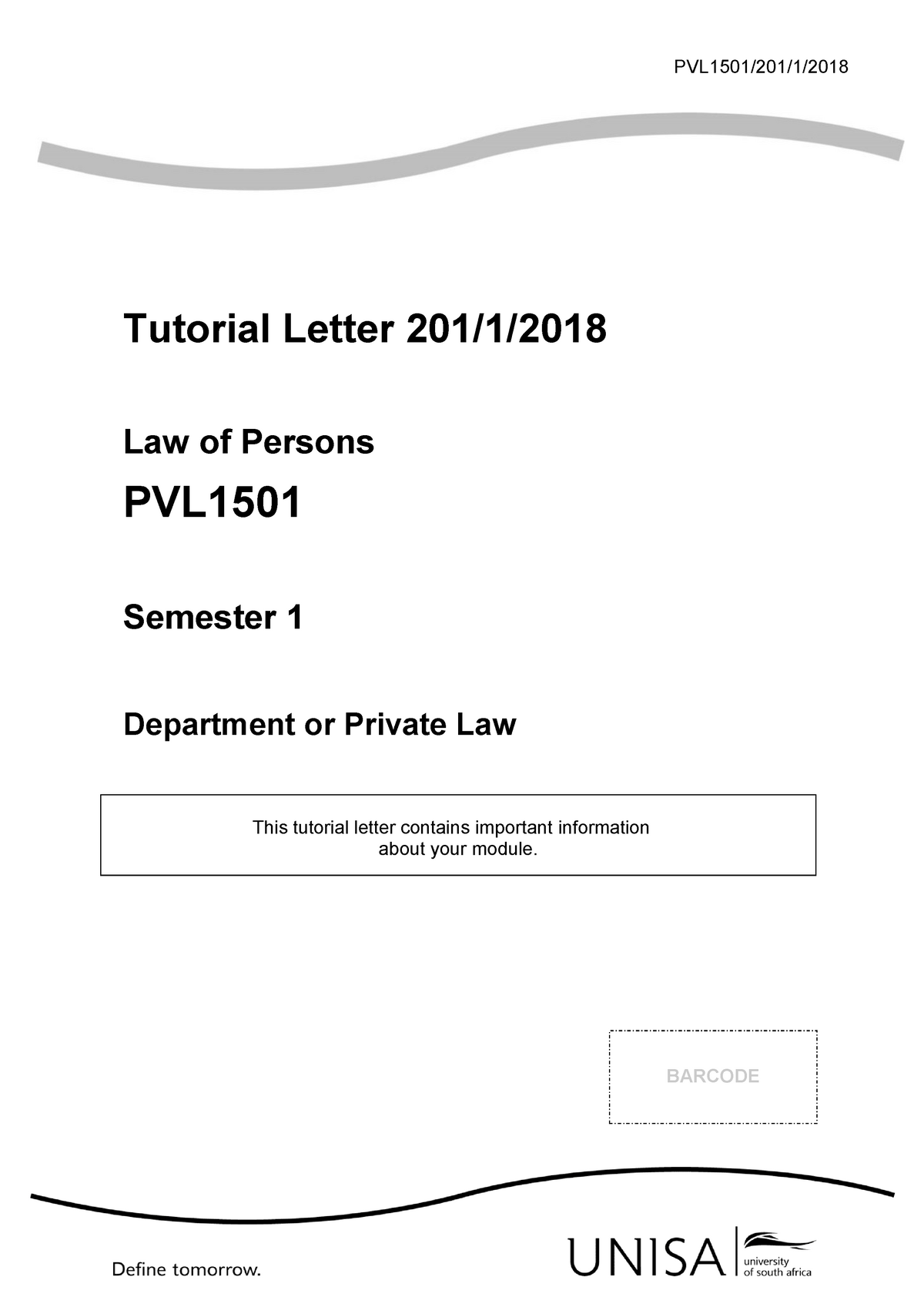 201 2018 1 B - Tutorial Letter 201 For FAC1503 2018 - PVL1501/201/1 ...