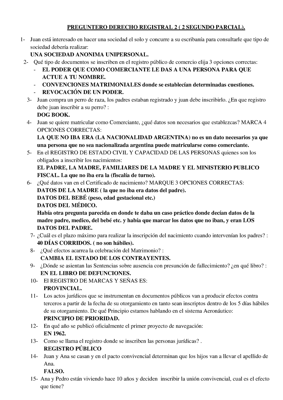 Preguntero Registral 2 - 2do Parcial.- 30-9-19 (2) - PREGUNTERO DERECHO ...