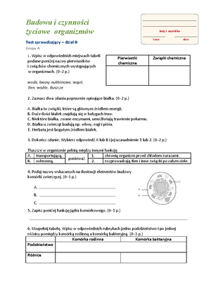 Klasa 3, Dział 1 - Genetyka Molekularna - RozwiĄŻ - Klasa 3, Dział 1 ...