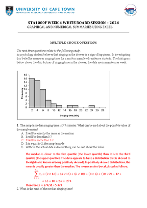 Tutorial Week 4 STA1000S 2023 - 1 STA1000S 2023 Tutorial Rubric for ...