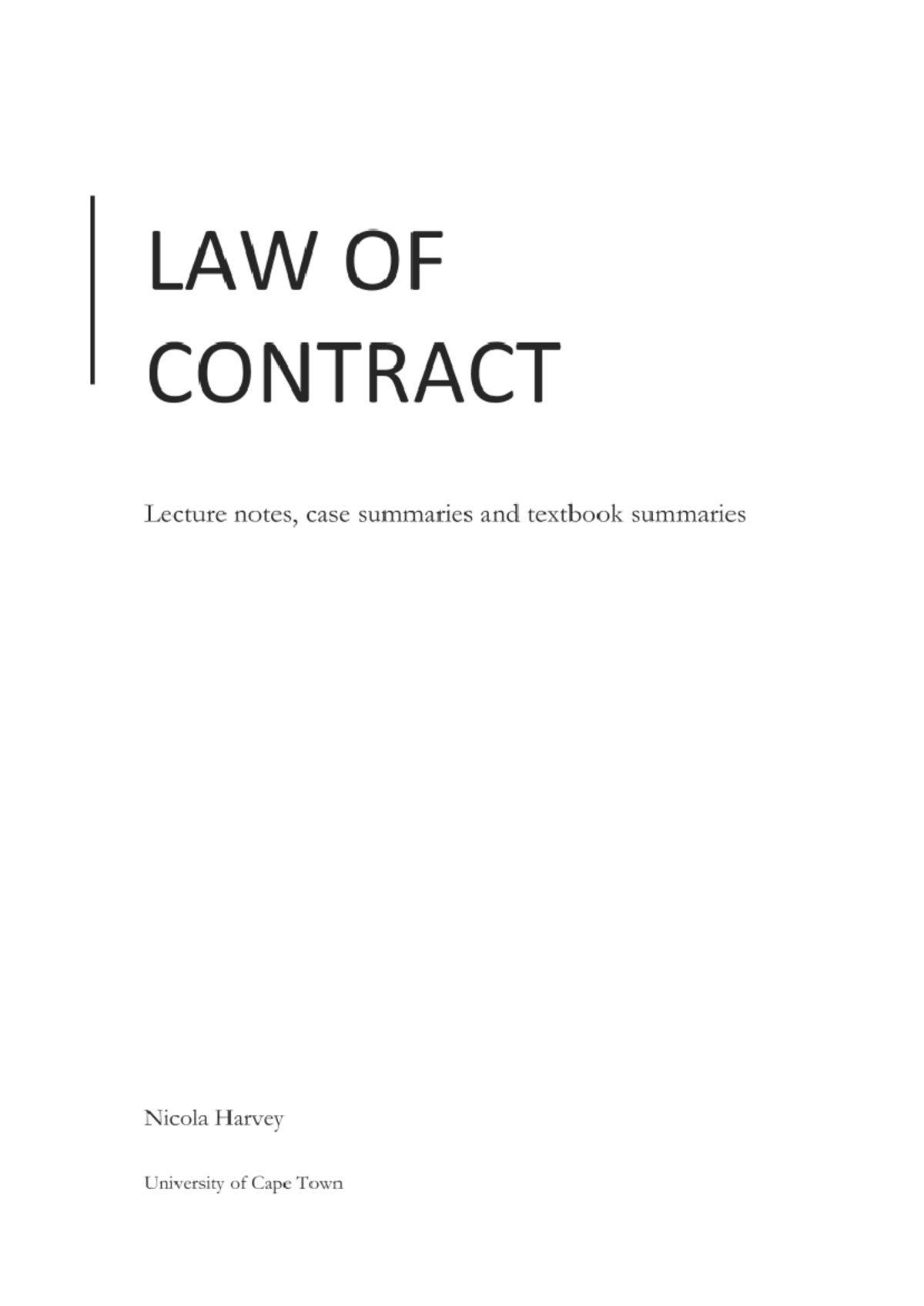 Contract Note Summaries 2 - Table of Contents 6. CONTENTS AND OPERATION ...