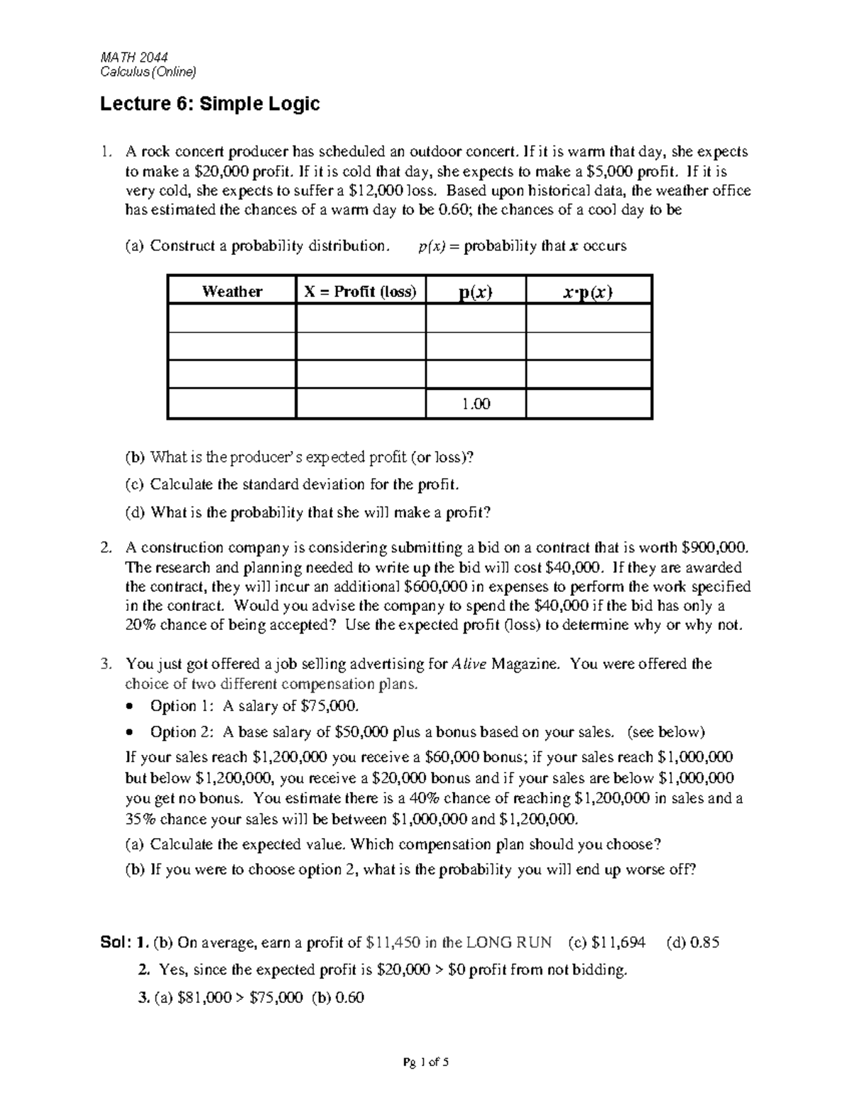 Lecture 6-2044 - MATH 2044 - BCIT - Studocu
