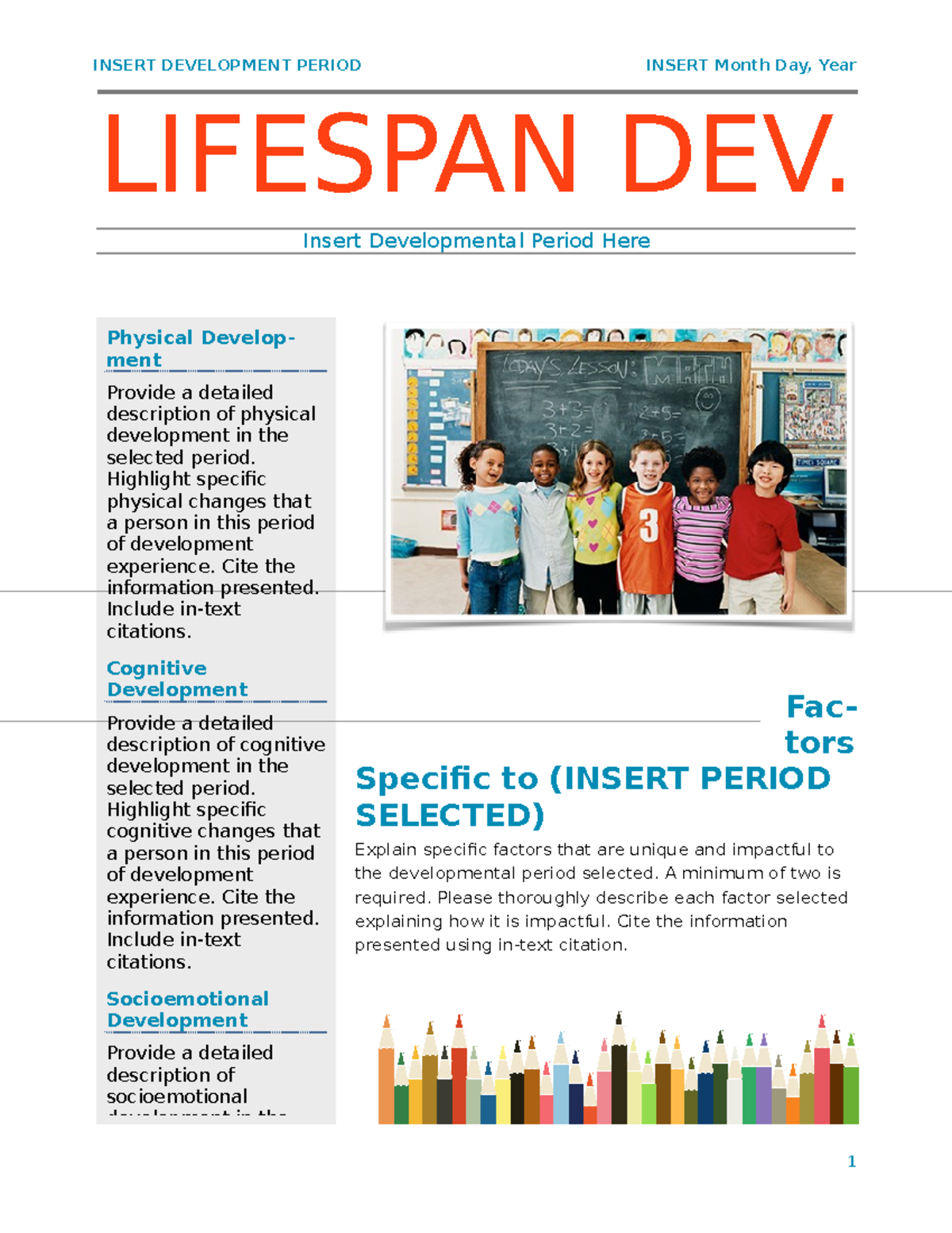 PSY 102 RS T3 Template 2 Development Newsletter - INSERT DEVELOPMENT ...