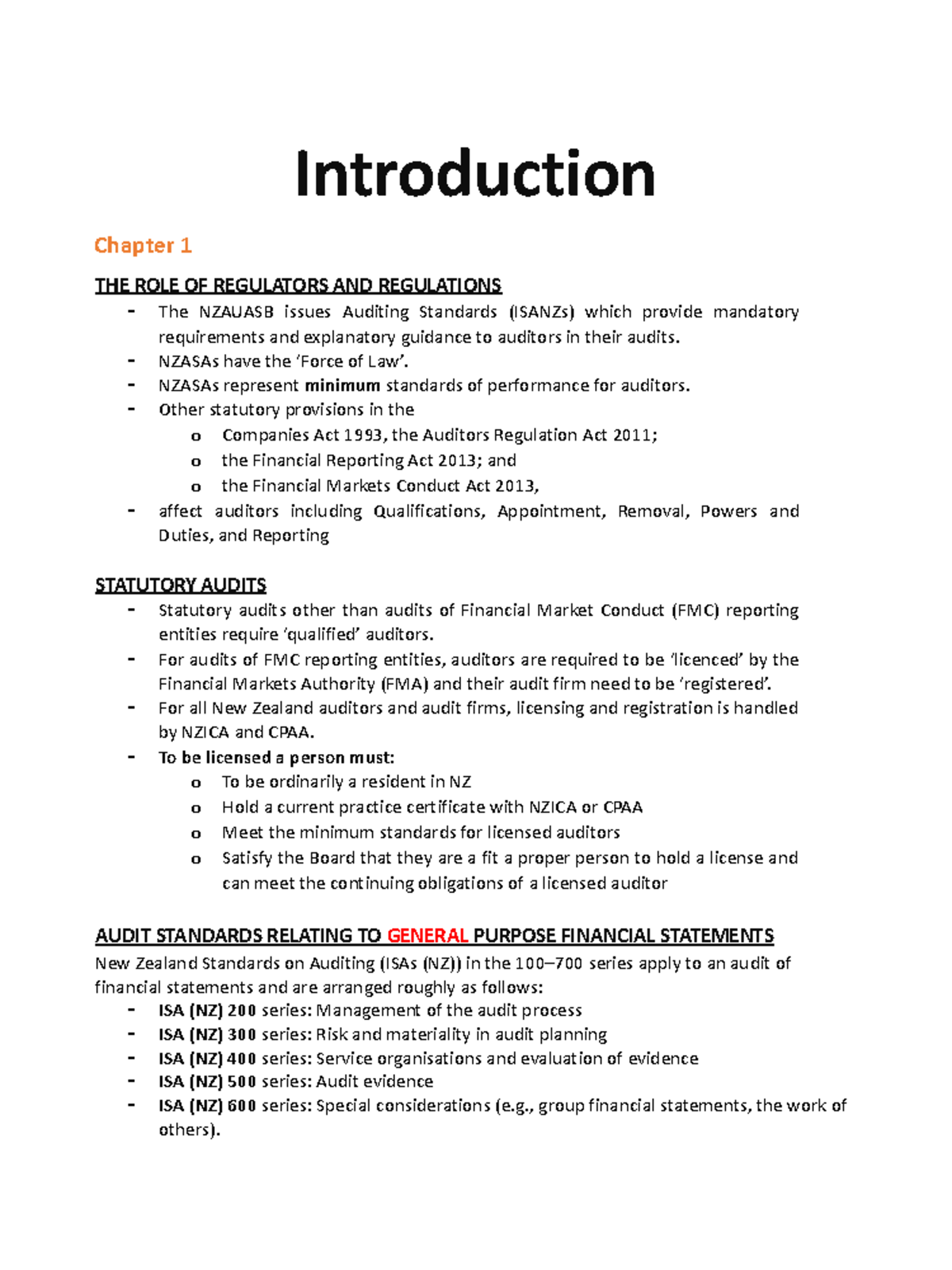Week 1 Intro Lecture notes Introduction Chapter 1 THE ROLE OF
