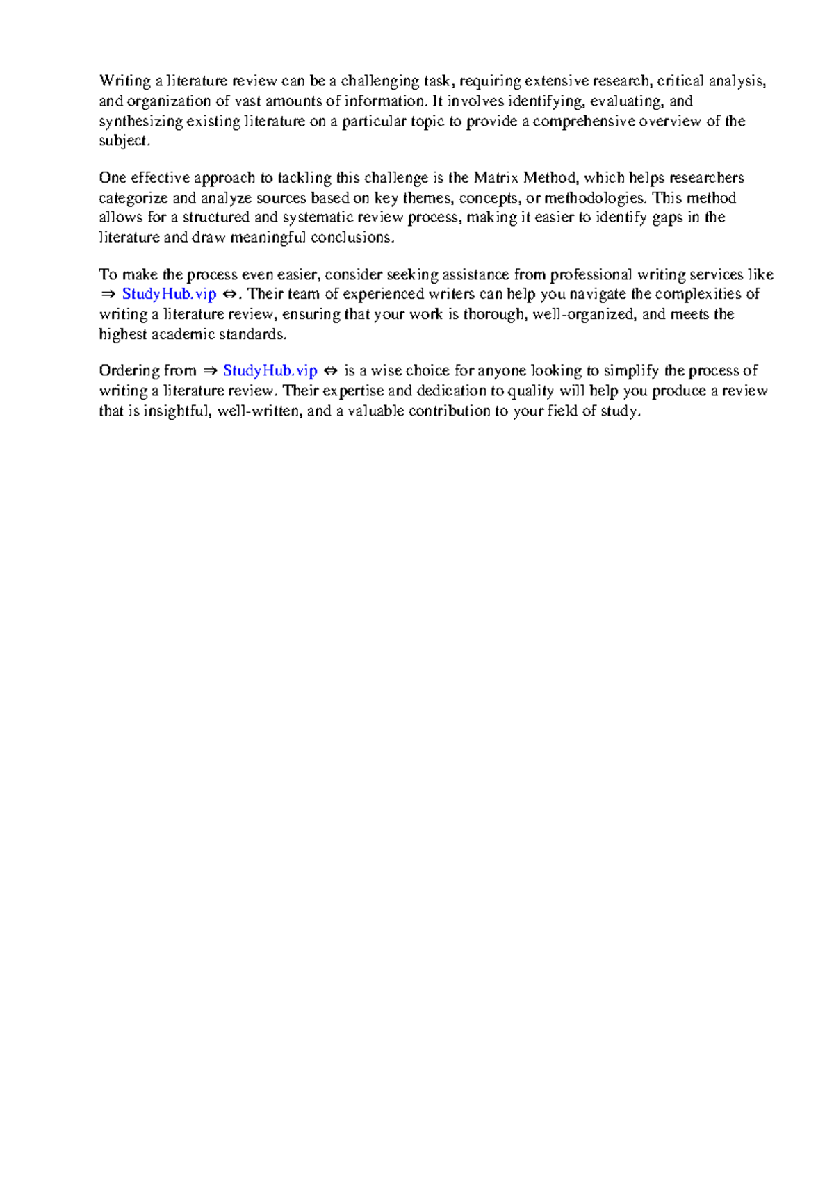 Garrard Health Sciences Literature Review Made Easy The Matrix Method ...