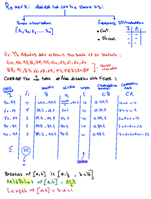 CH2 - statistics - Just notes - CH 2 see 2 I Experiment a processthat ...