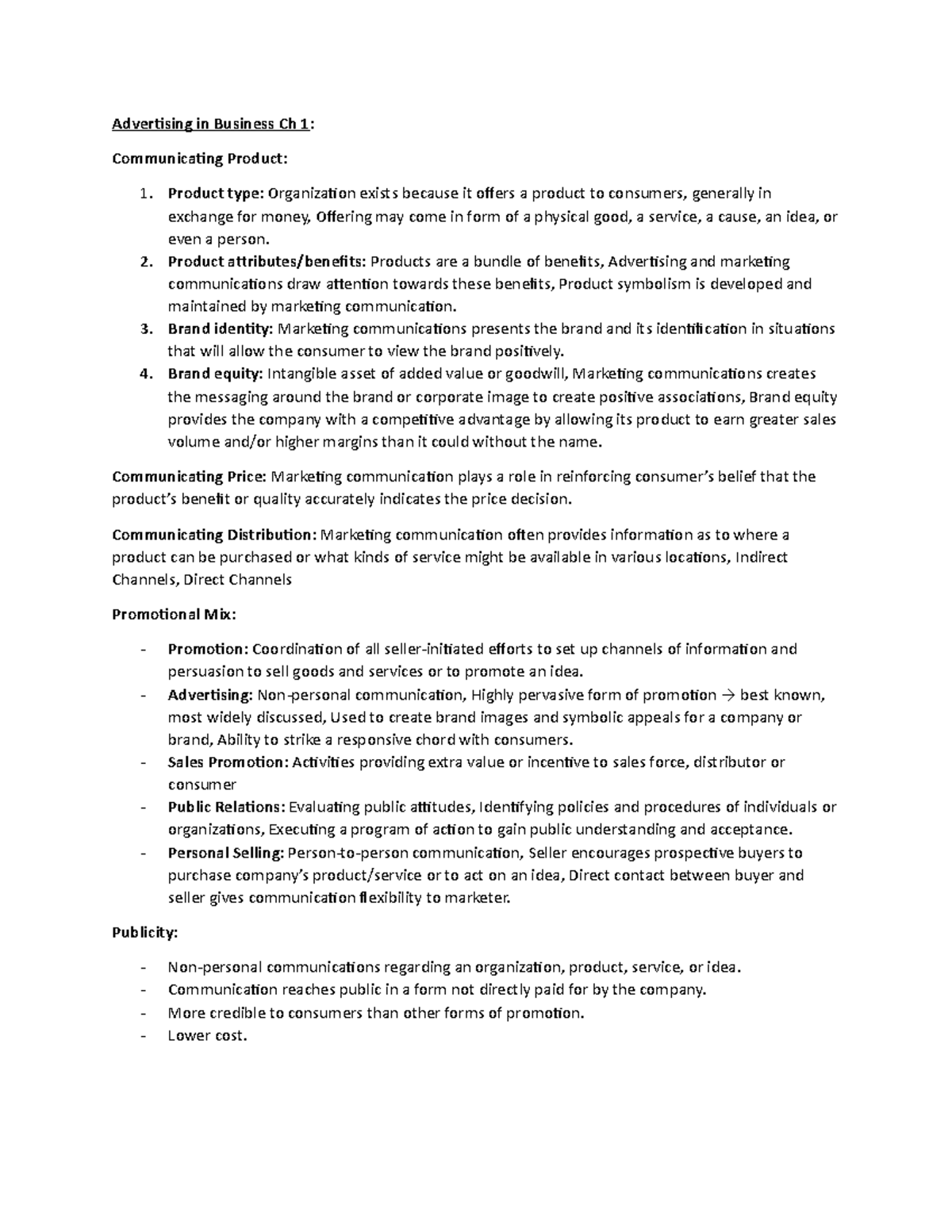 Advertising in Business Ch. 1 - Product attributes/benefits: Products ...