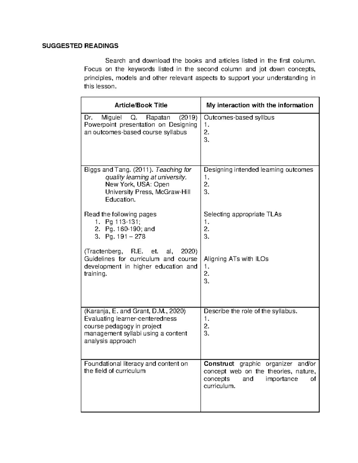 Lesson 2 Suggested Readings - SUGGESTED READINGS Search And Download ...