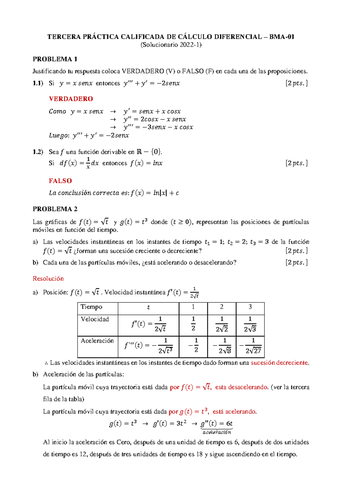 P3-2022-1 - Kjhksdjf - TERCERA PRÁCTICA CALIFICADA DE CÁLCULO ...