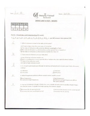 Fields Test 2022, Electricity Unit For Grade 12 Physics - SPH4U ...