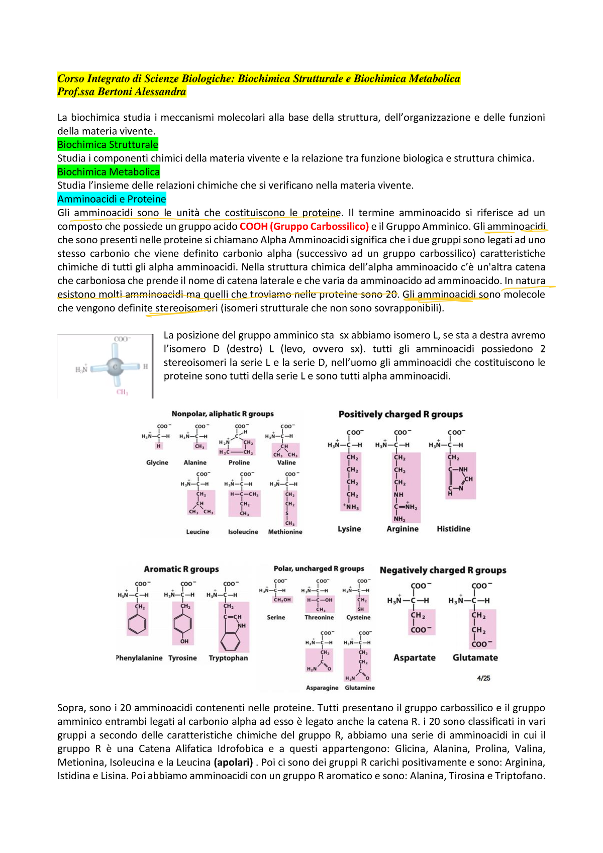 Biochimica Definitiva - Corso Integrato Di Scienze Biologiche ...