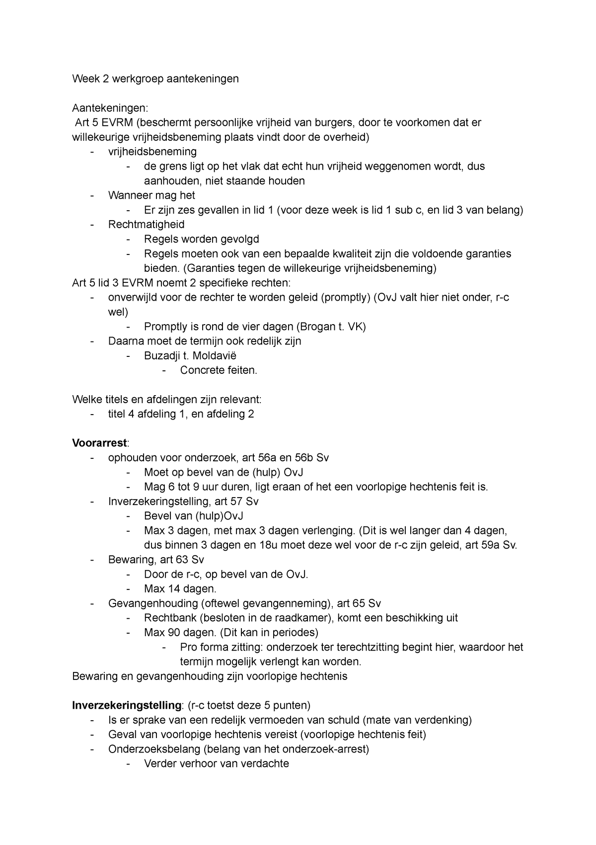 Sr3 Wg Week 2 Dit Ziet Op De Uitwerkingen Van De Werkgroep Van Strafrecht 3 Dit Is Van Het 0185