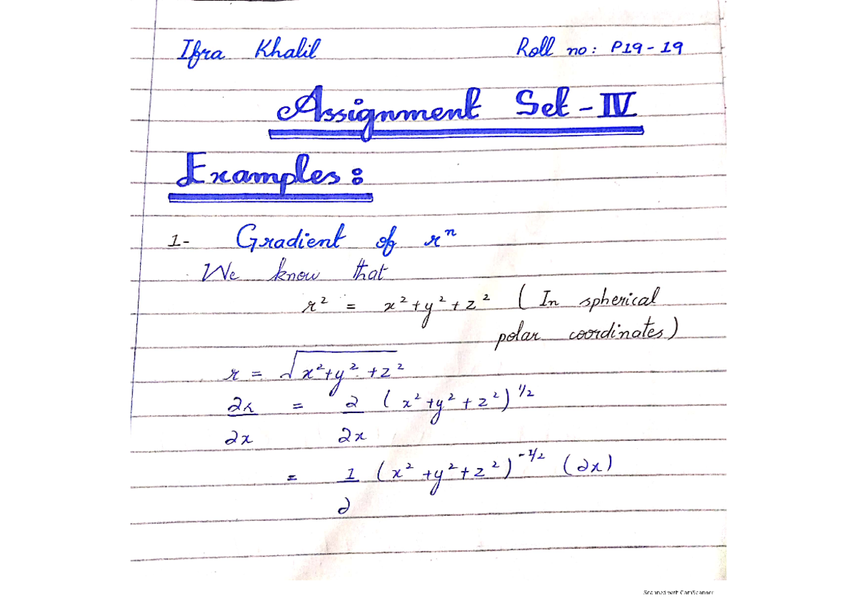 Applied mathematics assignment set 4 ( Ifra Khalil P19-19) - Ifra ...