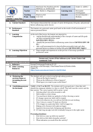 WLP - Weekly Learning Plan - Department of Education National Capital ...