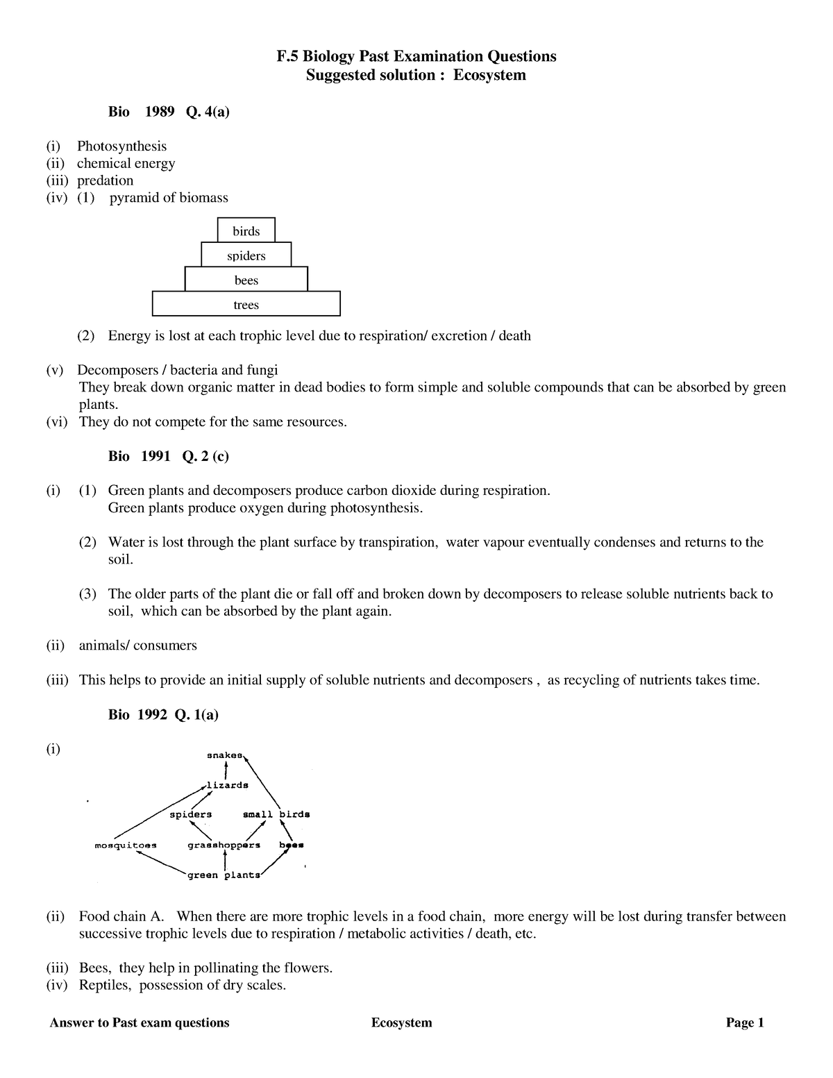 dse bio ecosystem essay