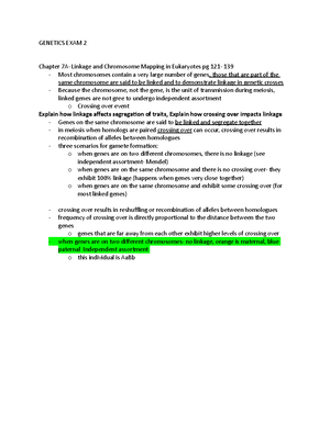 Ch+7s - In class lecture given by Dr.Tsai - Linkage, Recombination, and ...