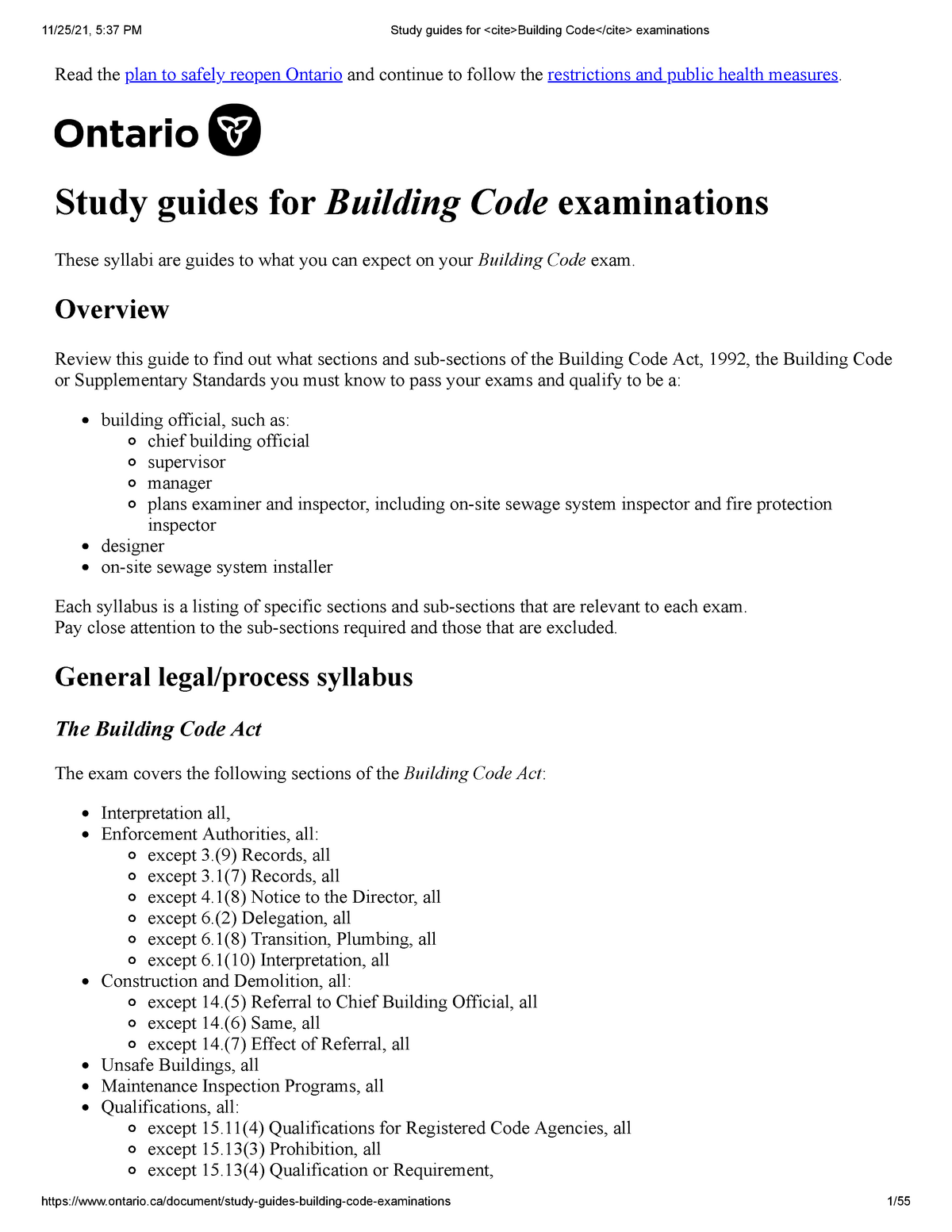 division c section 3.1.4 of the ontario building code