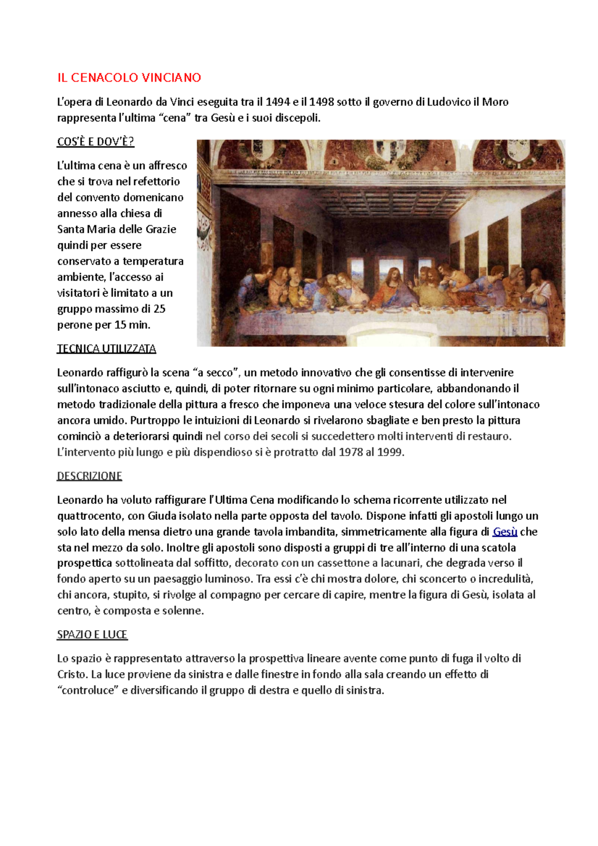 biglietti per cenacolo di leonardo