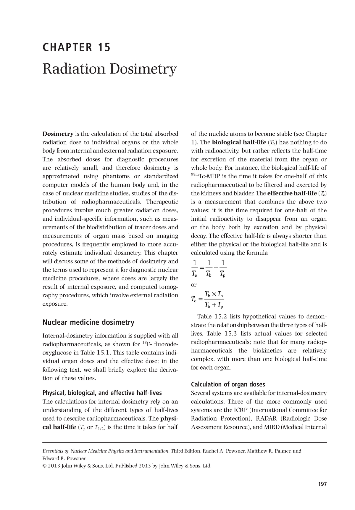 Instrumentation Physics-69 - CHAPTER 15 Radiation Dosimetry Essentials ...