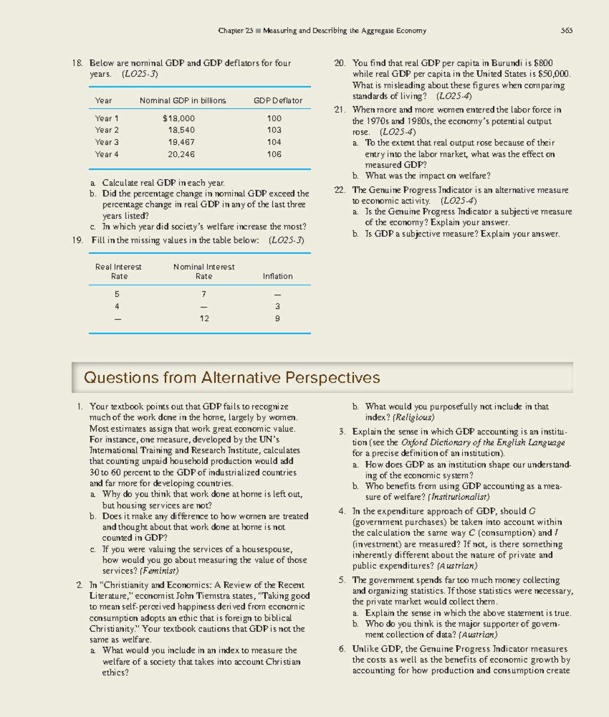 Economics-210 - N/a - Chapter 25 Measuring And Describing The Aggregate ...