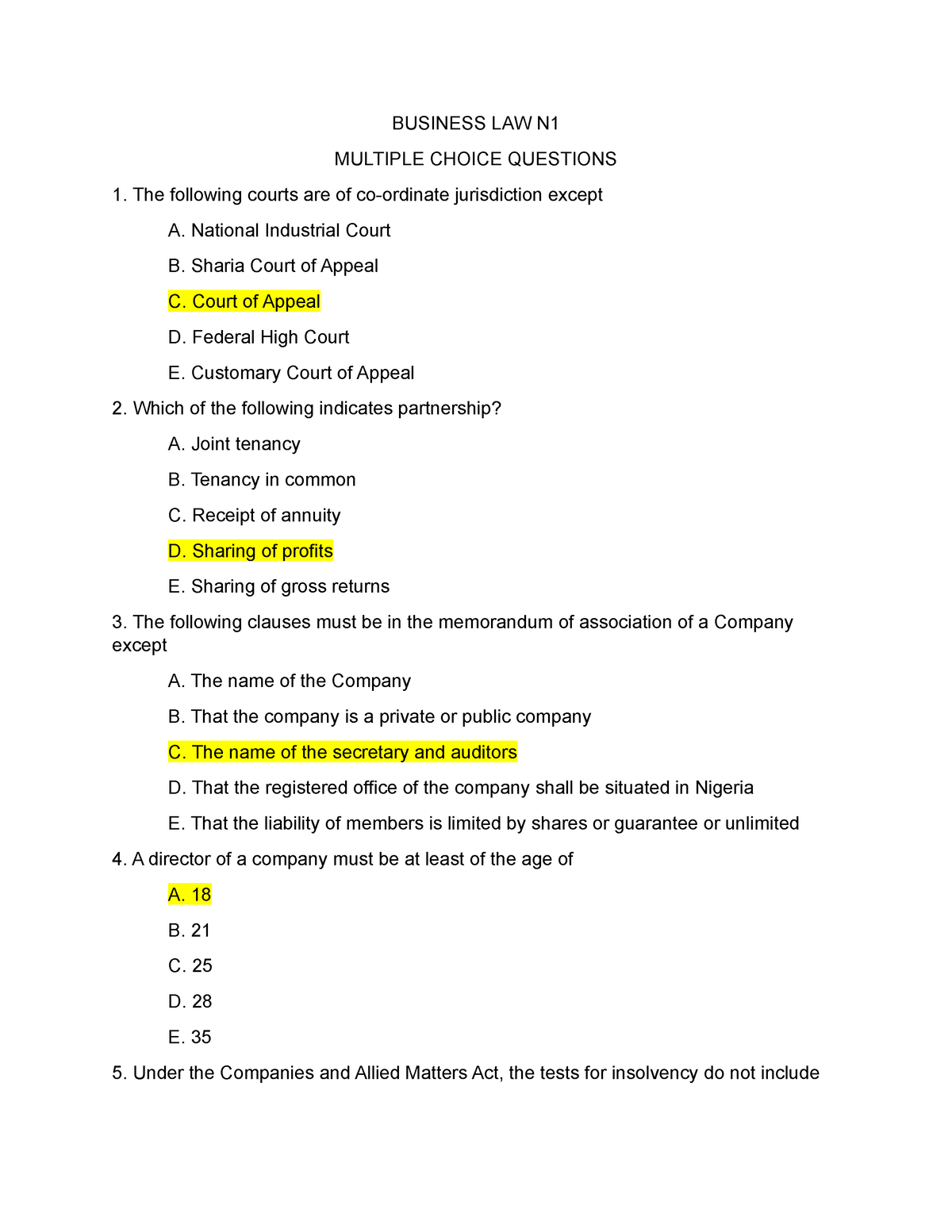 business-law-notes-1-business-law-n-multiple-choice-questions-the