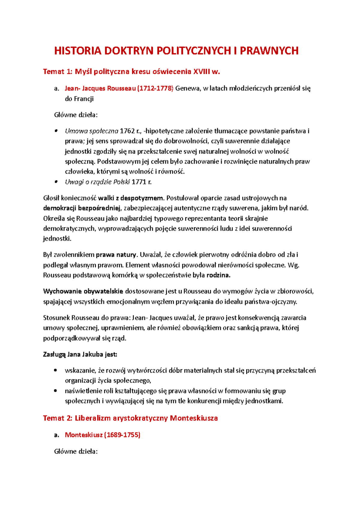 Historia Doktryn Politycznych I Prawnych - HISTORIA DOKTRYN