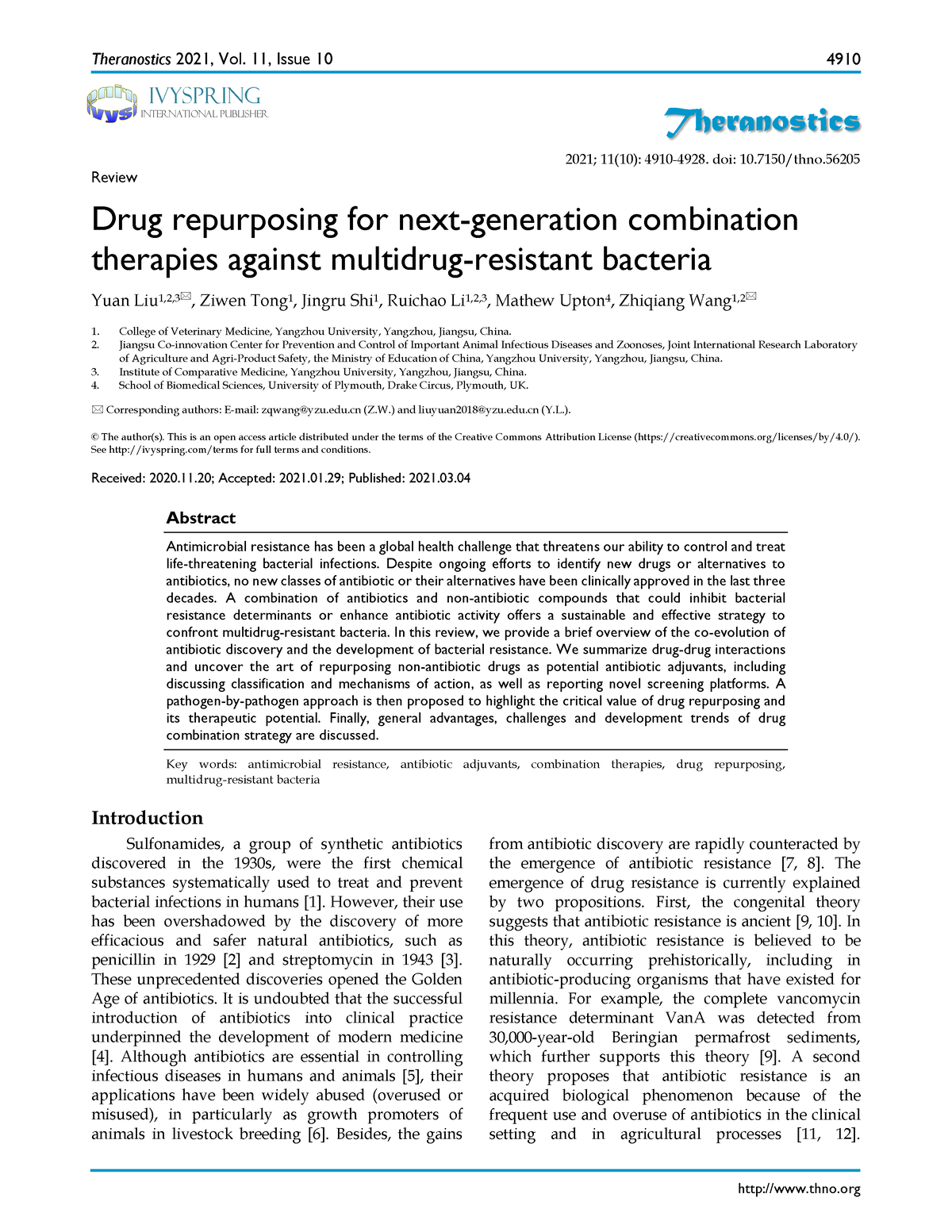 Drug repurposing for next-generation combination therapies against ...