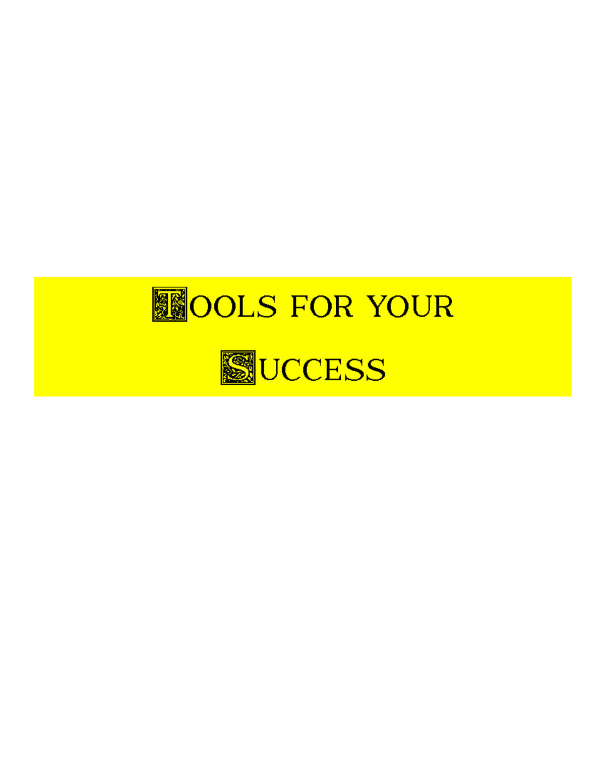 Bonuspage-Tools - n/a - Tools for your Success Hi everyone, I just ...