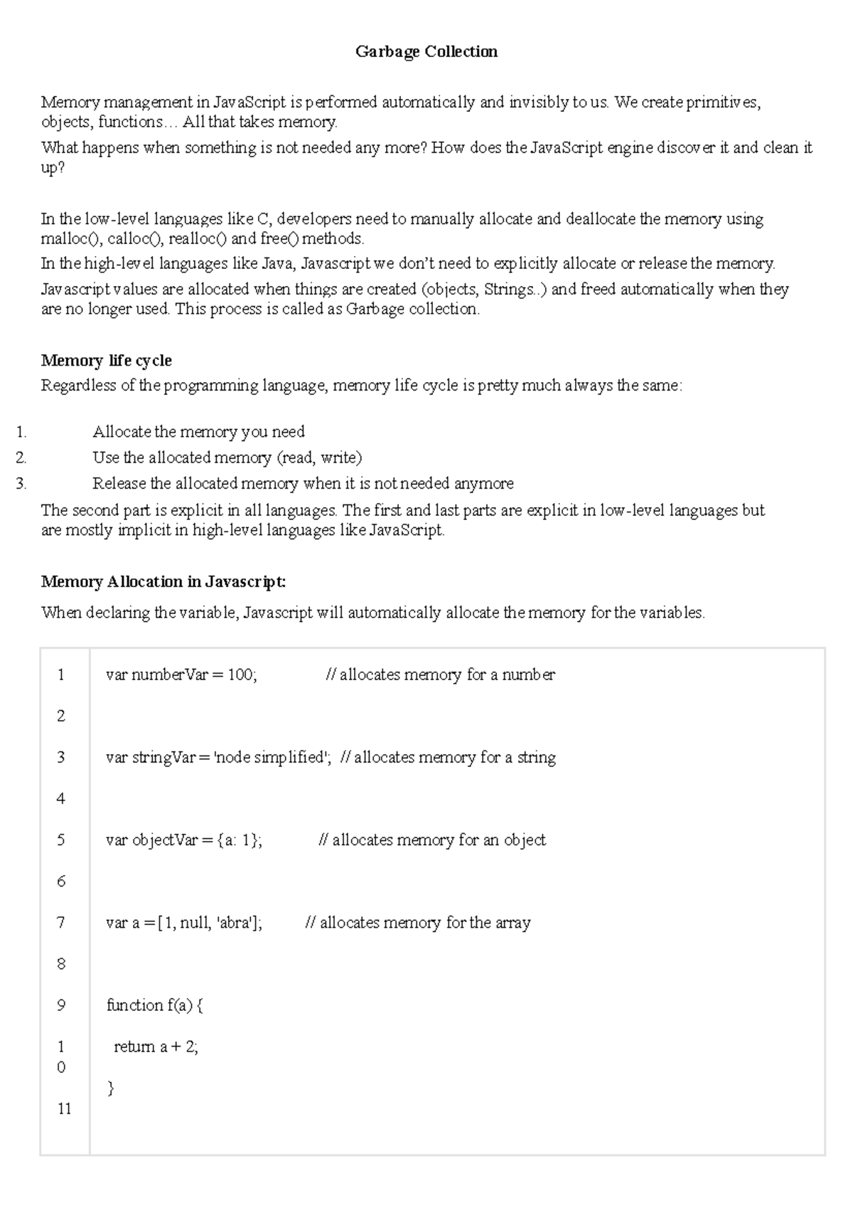 5 Garbage Collection - Garbage Collection Memory management in ...