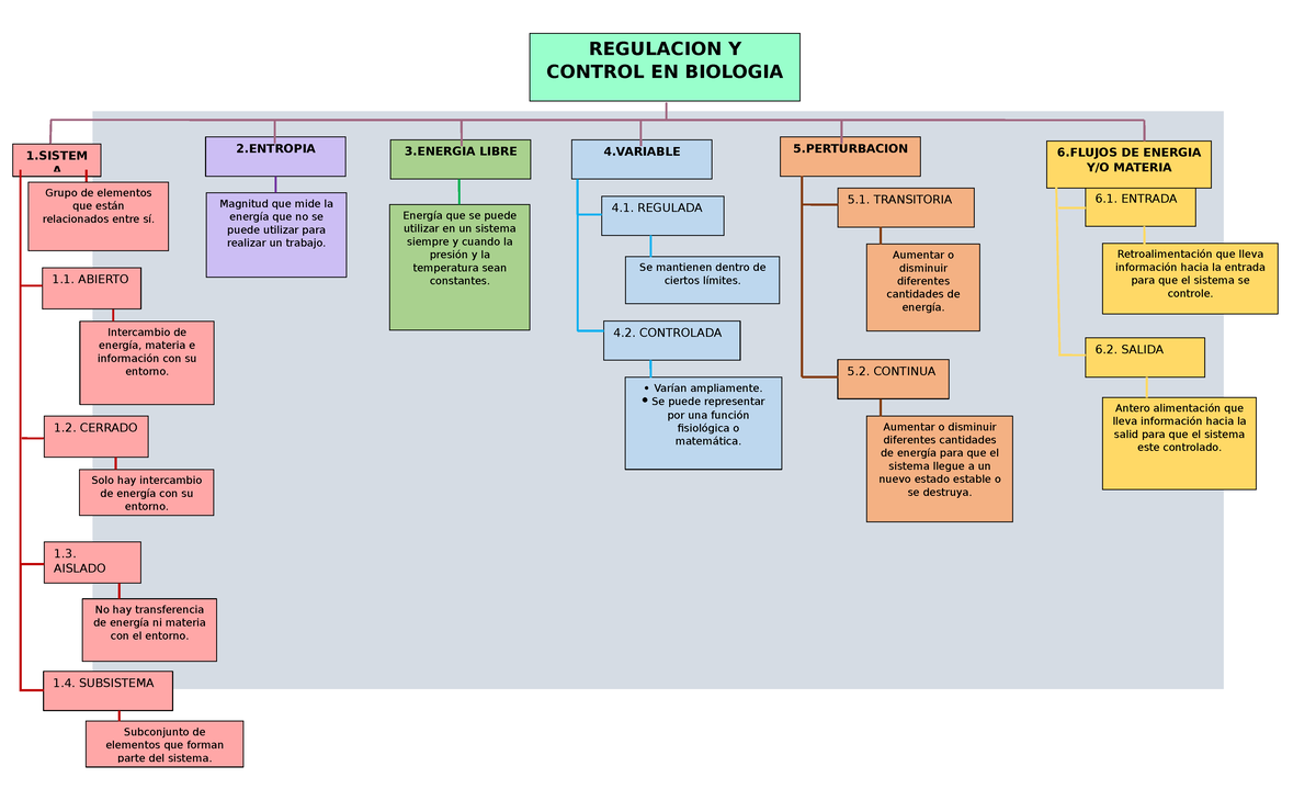 Actividad 1. MAPA Conceptual DE Regulación Y Control Biólogico - 6 DE