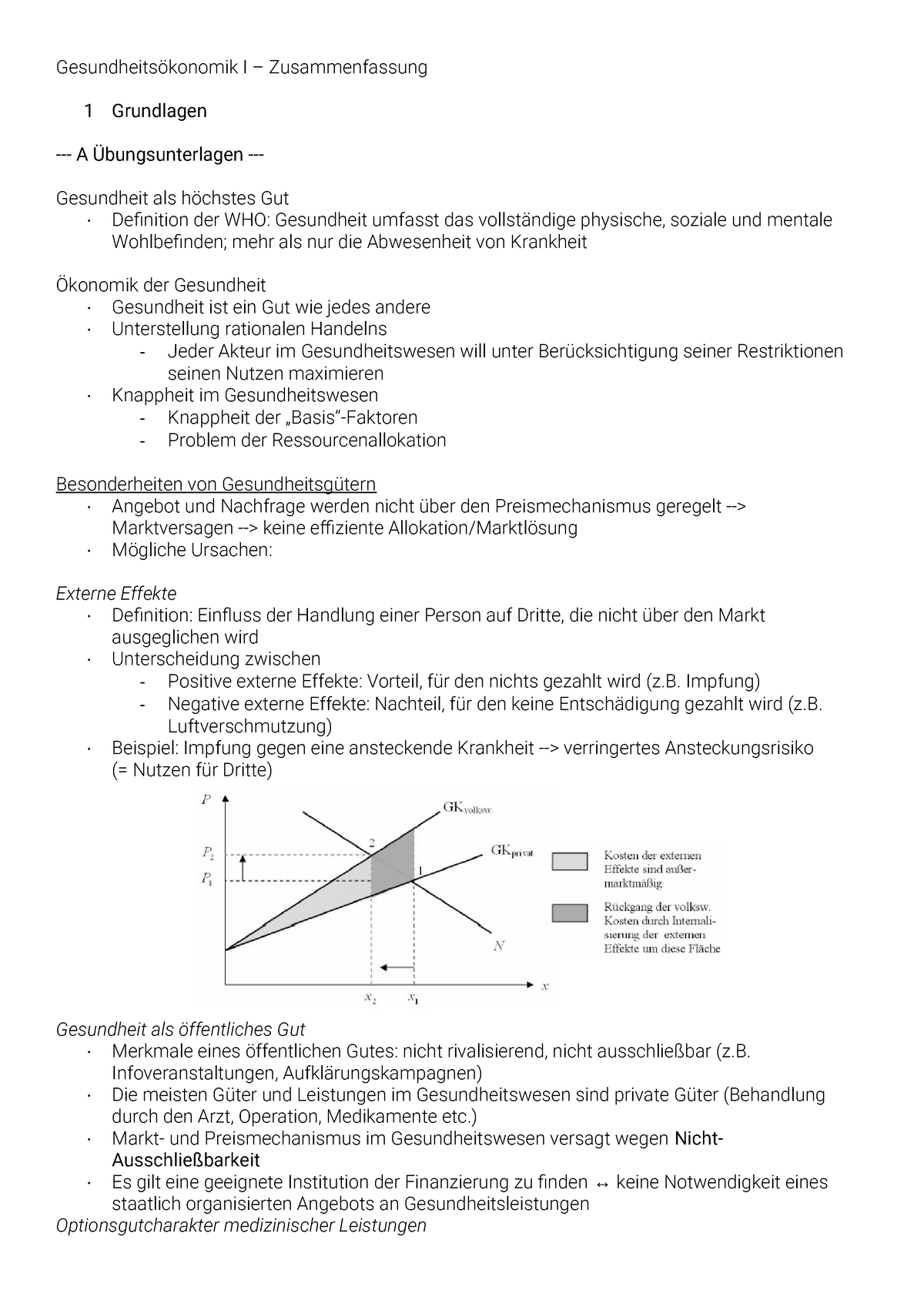 Gesundheitsökonomik I Zusammenfassung 35070 Studocu - 