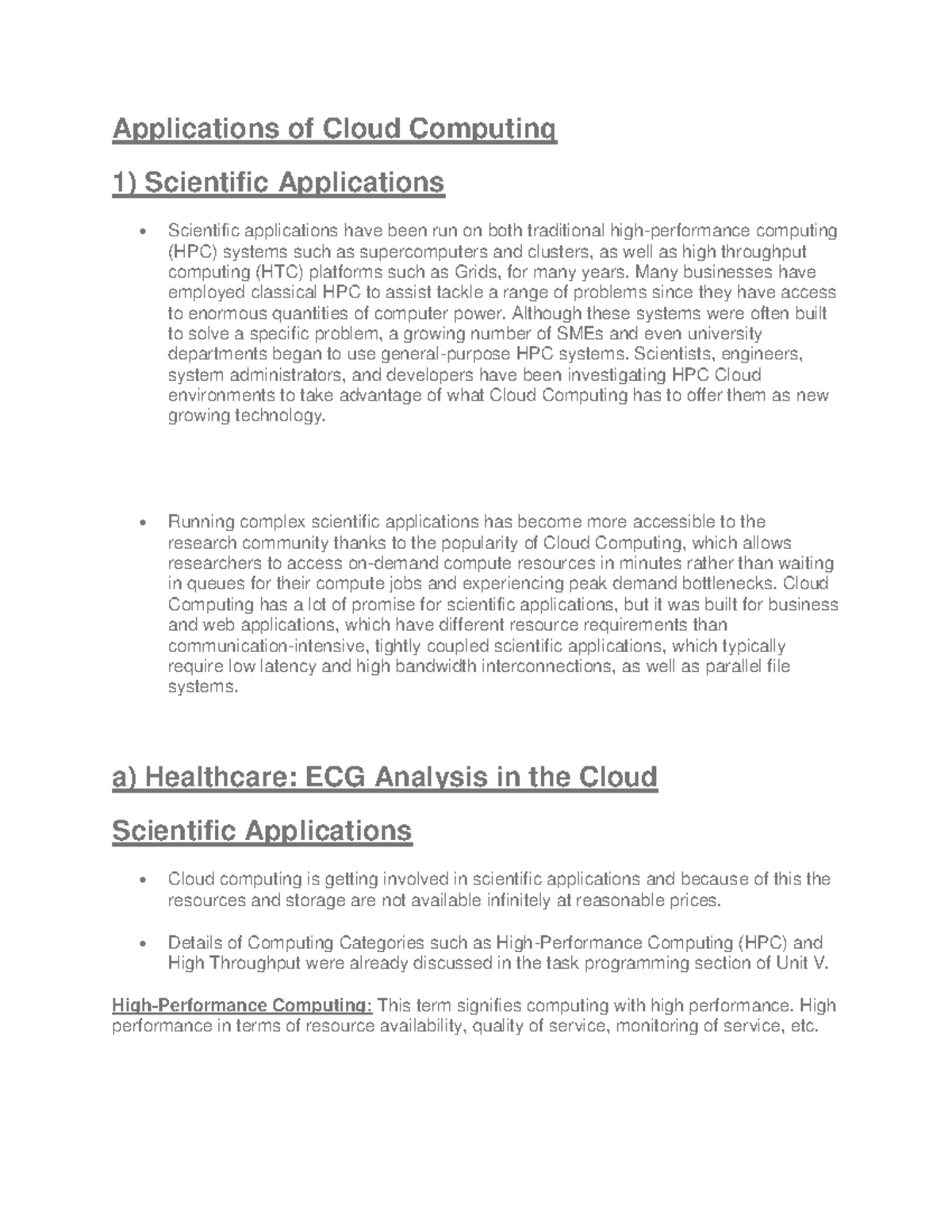 Cloud computing 3rd unit - Applications of Cloud Computing 1 ...