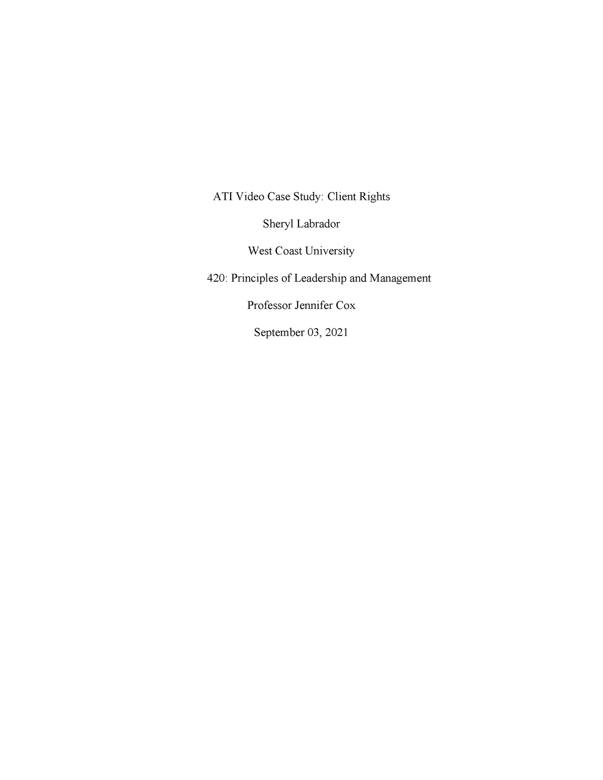 ati client rights case study