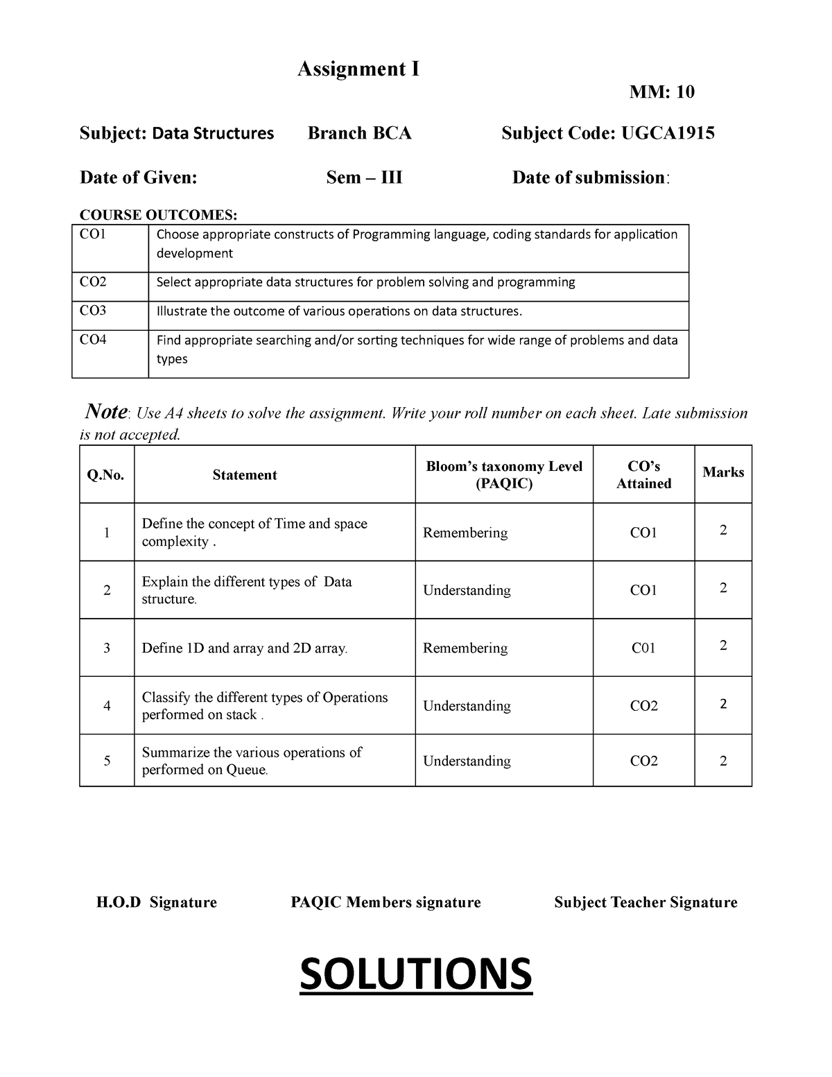 bca assignment download