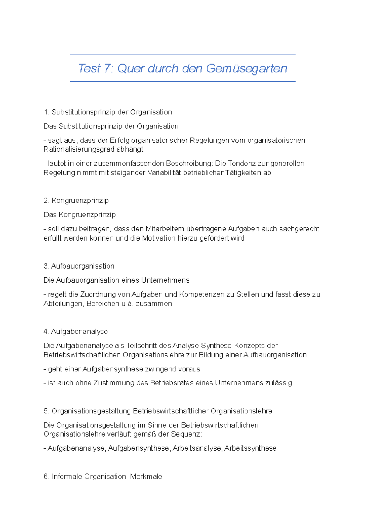 Test 7 Quer durch den Gemüsegarten Test 7 Quer durch den