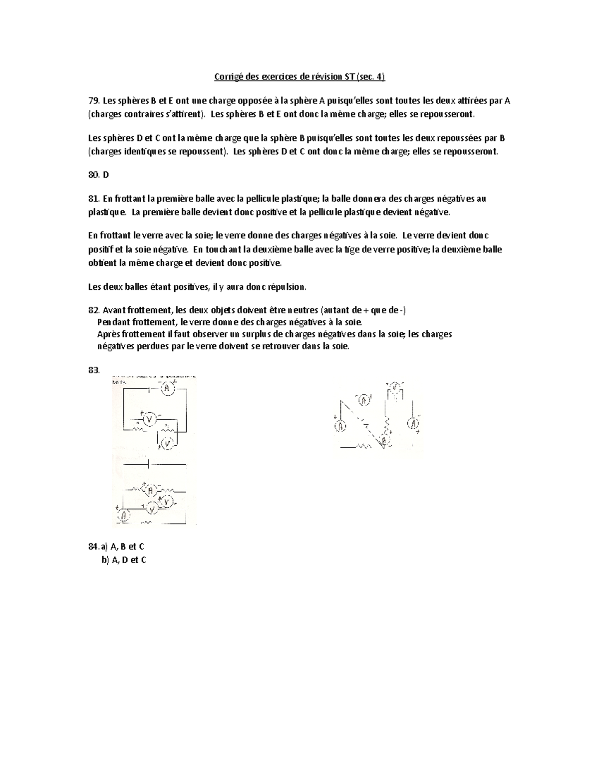 Corrigé des exercices de révision ST (nos 79 à 133) - Corrigé des ...
