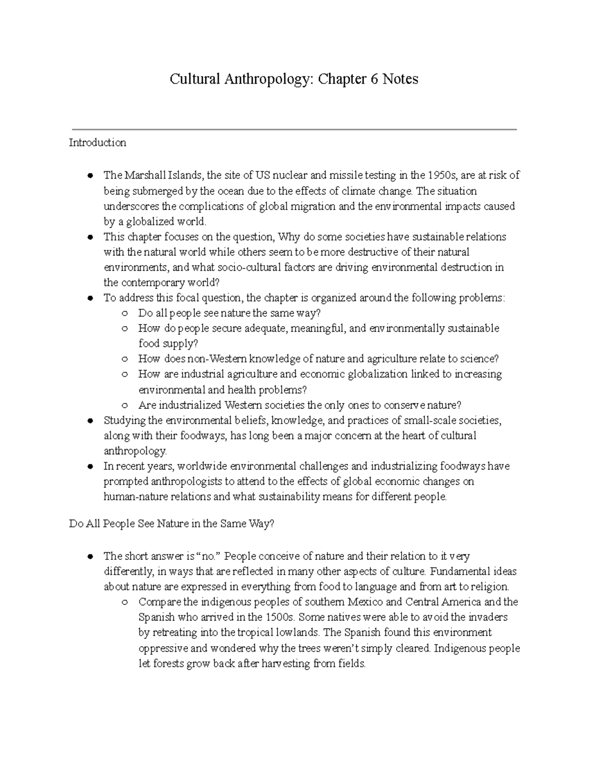 Anthropology Chapter 6 Notes - Cultural Anthropology: Chapter 6 Notes ...