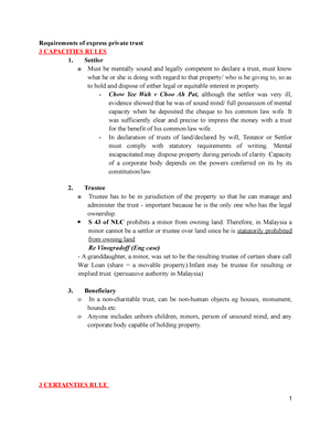 Trust Exam Notes - Trust Law Notes - Trust Law Notes 2015/ Description ...