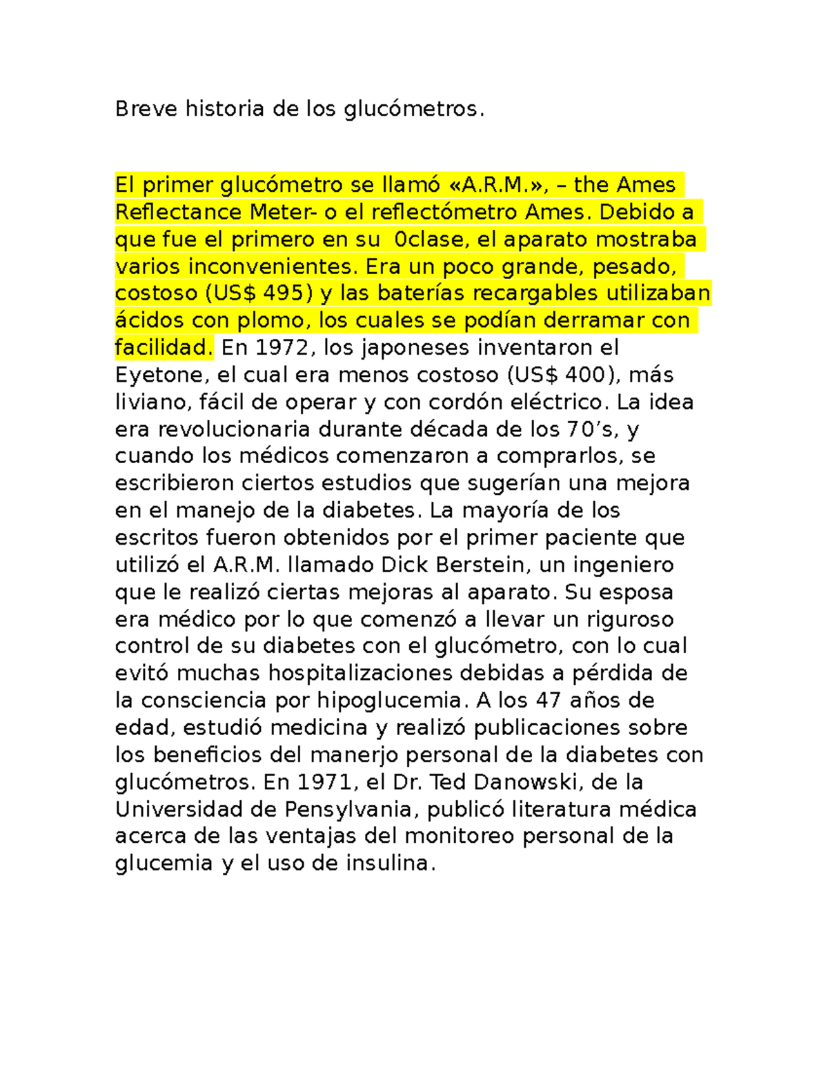 Glucometro - Breve historia de los glucómetros. El primer glucómetro se ...