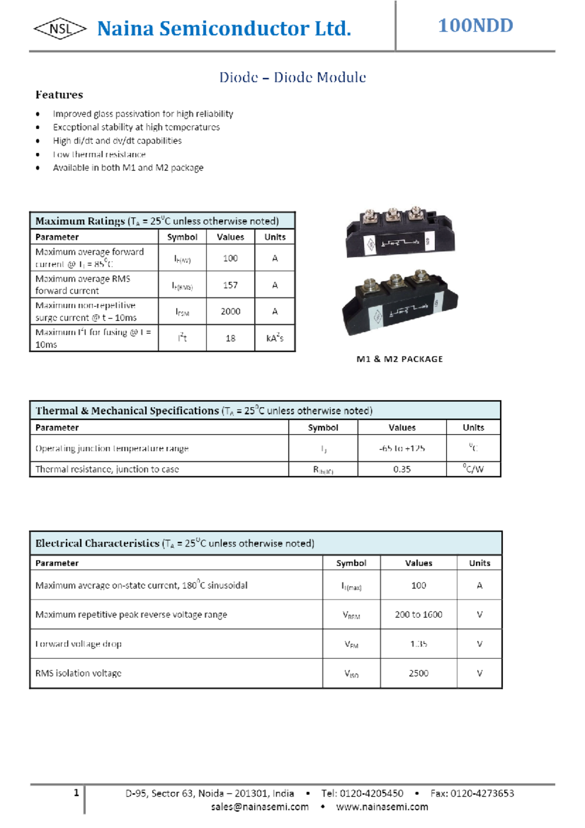 100NDD Pdf, 100NDD Description, 100NDD Datasheet, 100NDD View ...