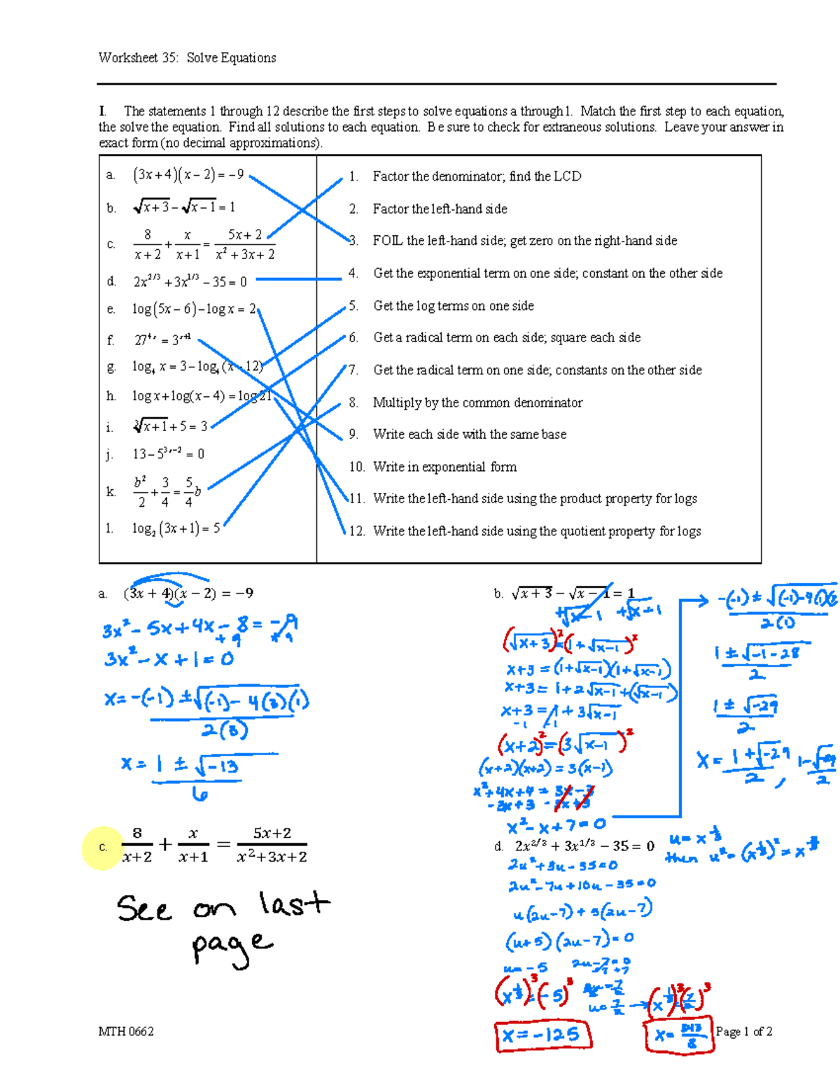 Worksheet 35-Solve Equations Review 70575 c7befe95efb50f4c58675 fb7432 ... image.