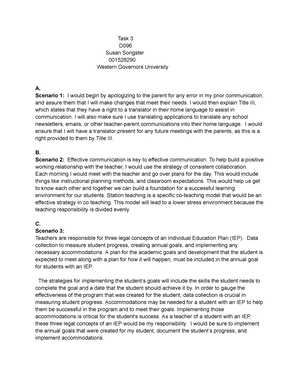 DKM3 Task 1 - Western Governors University DKM3 Task 1 Susan Songster ...